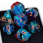 Handmade Resin Sharp Edge D&D Dice for Dungeons and Dragon Tabletop Games, Black Dice Polyhedral D&D Dice