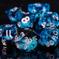 Handmade Resin Sharp Edge D&D Dice for Dungeons and Dragon Tabletop Games, Black Dice Polyhedral D&D Dice