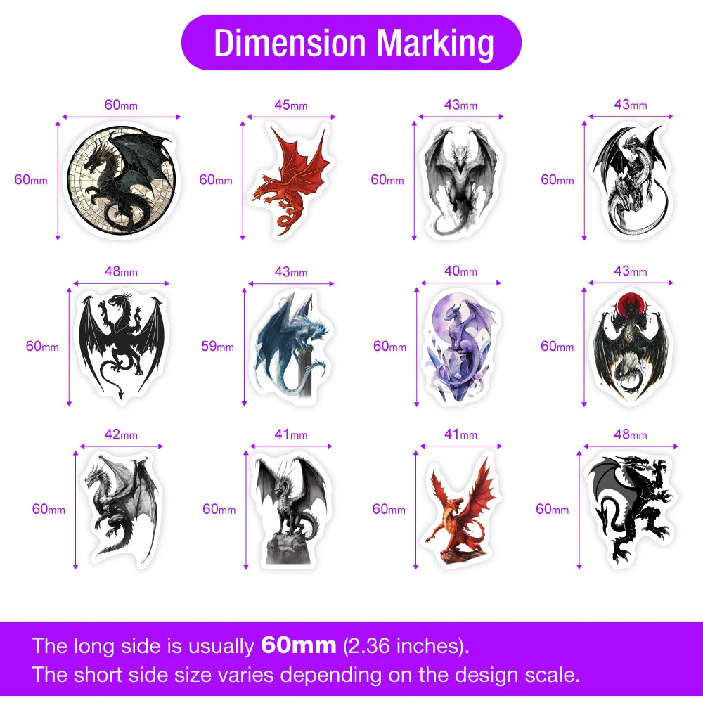 Fantasy Dragon Sticker Magic Art