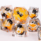 Handmade Resin Sharp Edge D&D Dice for Dungeons and Dragon Tabletop Games, Black Dice Polyhedral D&D Dice