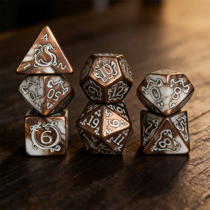 Dragon's Fate Dice Set | 7-Piece Polyhedral RPG Dice Collection