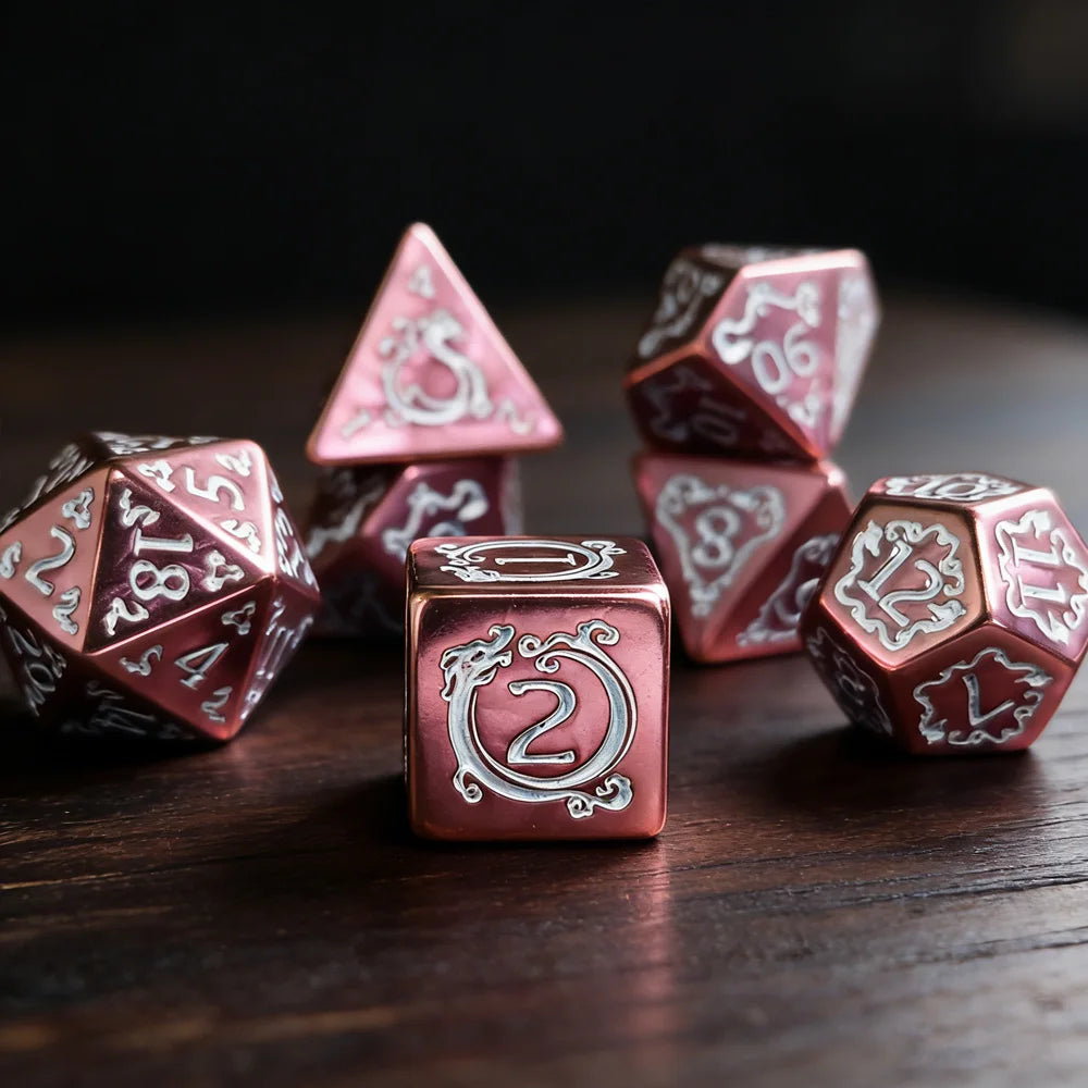 Dragon's Fate Dice Set | 7-Piece Polyhedral RPG Dice Collection
