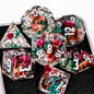 Handmade Resin Sharp Edge D&D Dice for Dungeons and Dragon Tabletop Games, Black Dice Polyhedral D&D Dice