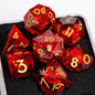 Handmade Resin Sharp Edge D&D Dice for Dungeons and Dragon Tabletop Games, Black Dice Polyhedral D&D Dice