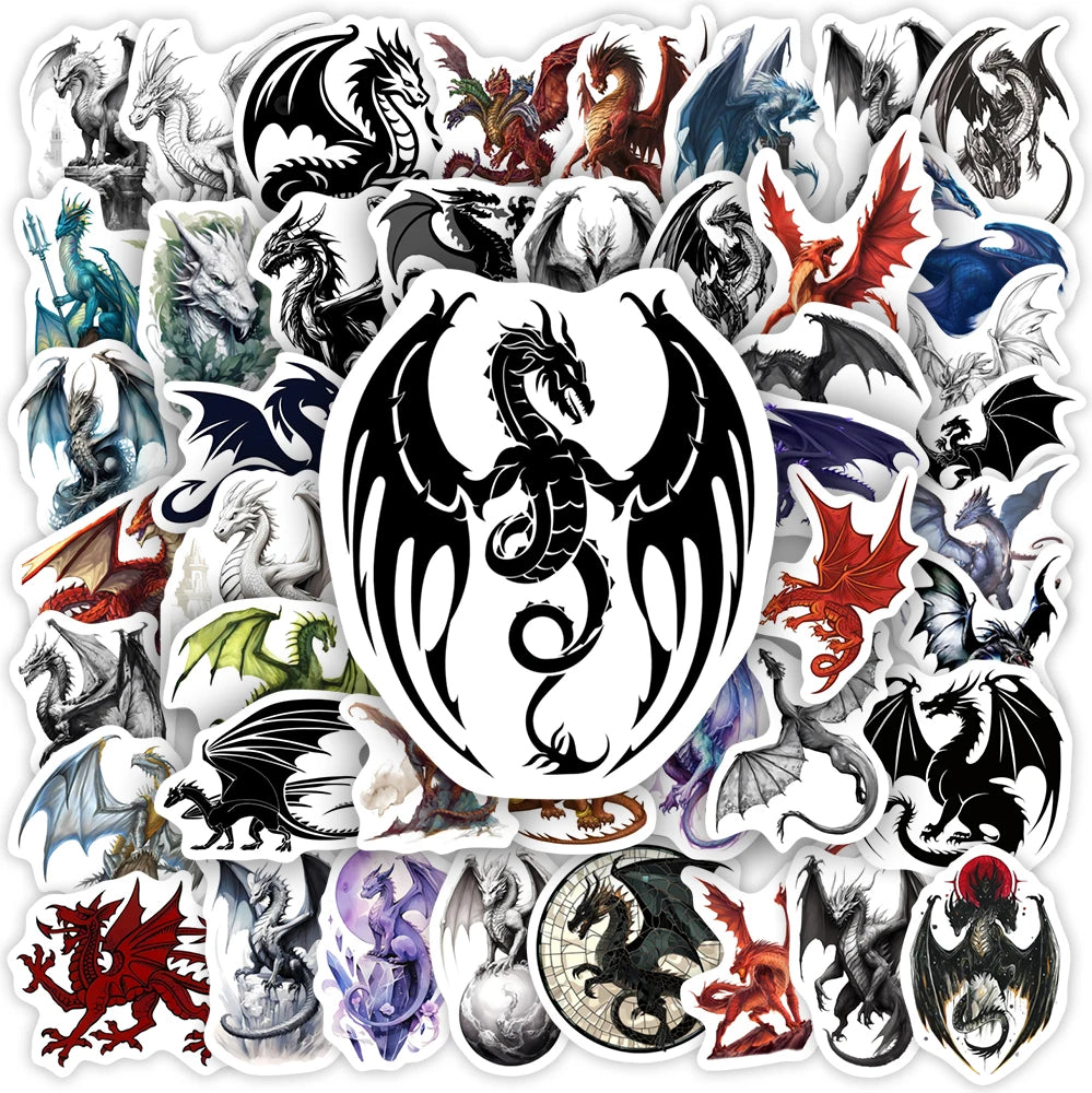 Fantasy Dragon Sticker Magic Art