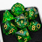 Handmade Resin Sharp Edge D&D Dice for Dungeons and Dragon Tabletop Games, Black Dice Polyhedral D&D Dice