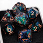 Handmade Resin Sharp Edge D&D Dice for Dungeons and Dragon Tabletop Games, Black Dice Polyhedral D&D Dice